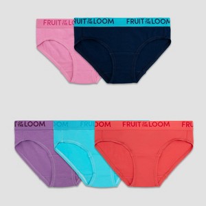 Fruit of the Loom Girls' 5pk Hipster Underwear - 1 of 3