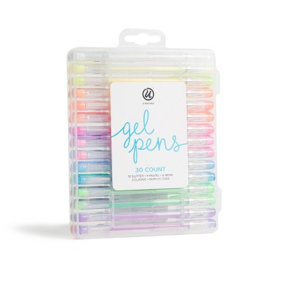 case of gel pens