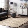 Nuloom Katya Geometric Tiled Jute Indoor Area Rug, 4' x 6', Blue - 2 of 4