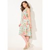 Catherines Women's Plus Size Petite A-Line Linen Blend High-Low Dress - 4 of 4