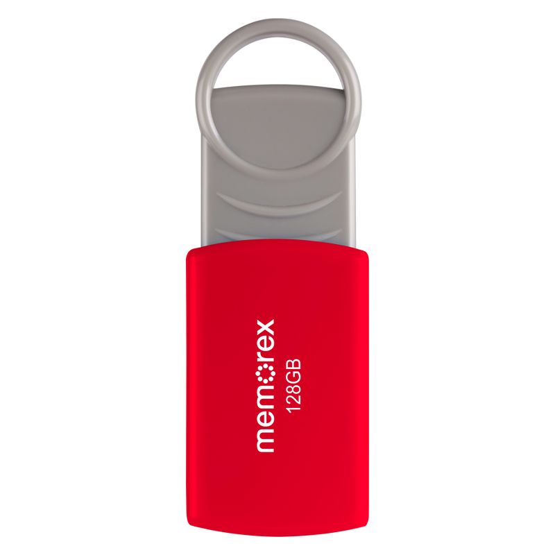 Memorex 128GB Flash Drive USB 2.0 - Red (32020012821), 1 of 8
