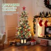 3/4.5 Ft Christmas Tree with 78 Multicolor Led Lights, Pre-Lit Artificial Christmas Trees with Potted Base - 4 of 4
