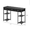 QingMoon 47" Computer Desk, with Adjustable Shelves & Storage, Home Office Desk, For Home and Office - 3 of 4