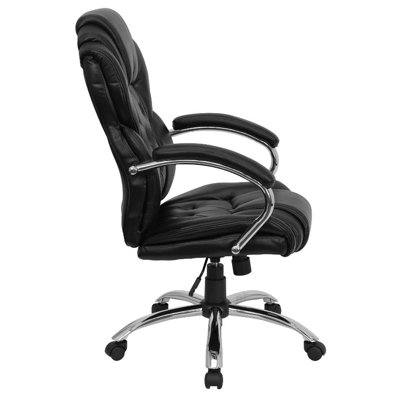 Flash Furniture High Back Transitional Style Black LeatherSoft Executive Swivel Office Chair with Arms, 4 of 8