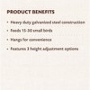 Harris Farms Galvanized Hanging Poultry Chicken Livestock Feeder, 15 lb Capacity, Gray Metal - 3 of 3