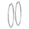 Black Bow Jewelry 2.5mm, Sterling Silver Twisted Round Hoop Earrings, 55mm in Diameter - 2 of 4