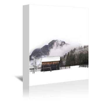 Americanflat Farmhouse Landscape Winter Fog By Tanya Shumkina Wrapped Canvas