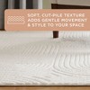 TOWN & COUNTRY EVERYDAY Stone Geo Curve Soft Felt Everwash®, Machine Washable Area Rug with Non-Slip Backing, Geometric Rug, Ivory, 1'7"x7'2" - 4 of 4