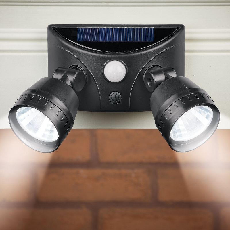 Collections Etc Solar Powered Security Light with Motion Sensor 9.25 X 4.5 X 5.25, 2 of 3