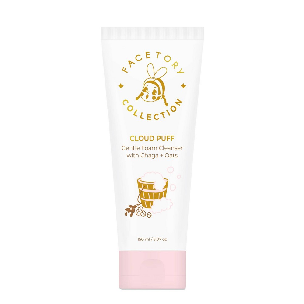 Photos - Cream / Lotion Facetory Cloud Puff Gentle Foam Cleanser with Chaga and Oats - 5.07oz