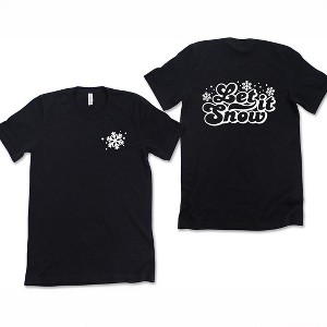 Simply Sage Market Women's Retro Let It Snow Front and Back Short Sleeve Graphic Tee - 1 of 4