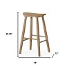HomeRoots 30" Natural Solid Wood Backless Bar Height Bar Chair - 3 of 4