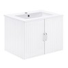 24" Floating Wall Mounted Bathroom Vanity With White Porcelain Sink Soft Close Doors Freestanding Bathroom Cabinet - 2 of 4