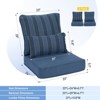 Aoodor Outdoor Deep Seat Chair Cushion Set, Olefin Fabric, Slipcover with Sponge Foam, (Set of 2 Seats, 2 Backs, 2 Lumbar Pillows) - 3 of 4