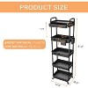 5 Tier Rolling Utility Cart with Drawer, Utility Cart Made of Multifunctional Storage Organizer Tool for Kitchen, Bathroom, Living Room, Office - 3 of 4