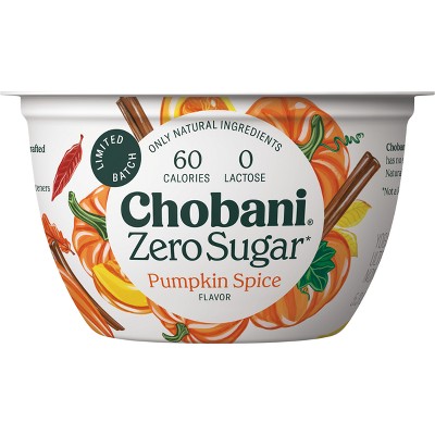 Chobani Zero Sugar Pumpkin Greek Yogurt - 5.3oz