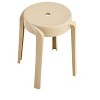 DOMETOUR 6 Pack Stackable Plastic Stools, Colorful Round Nesting Stools for Classroom, Home, Office, Indoor/Outdoor Flexible Seating, Beige - 3 of 4