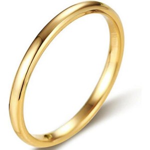 2MM Tungsten Carbide Stackable Ring Plain Wedding Band - 1 of 2