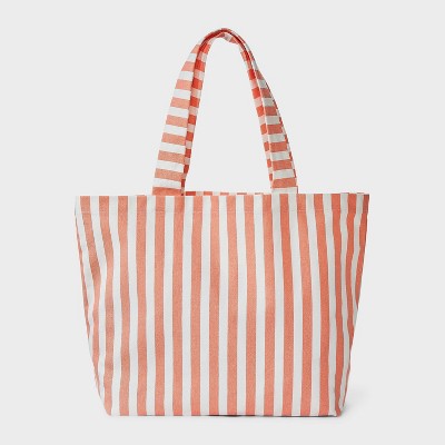 Canvas Beach Striped Tote Bag - Shade & Shore™