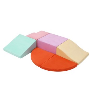 Foam Climbing Blocks for Toddlers, Toddler Climbing Toys, Baby Jungle Gym Indoor Lightweight, Foam Play Gym 6PCS - 1 of 4