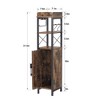 VECELO Bathroom Storage Cabinet Open Shelves Bathroom Organizer Rack with Toilet Paper Holder and Door - 2 of 4