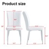 FONTOI 2PCS Modern Minimalist Dining Chairs with Seat Cushion&Curved Backrest for Family, Restaurants, Coffee Shops, White&Silver, 17.3"*35"*17.7" - 3 of 4