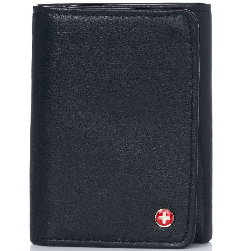 Alpine Swiss RFID Mens Theo OVERSIZED Trifold Wallet Deluxe Capacity With Divided Bill Section Camden Collection Comes in a Gift Box, 1 of 6