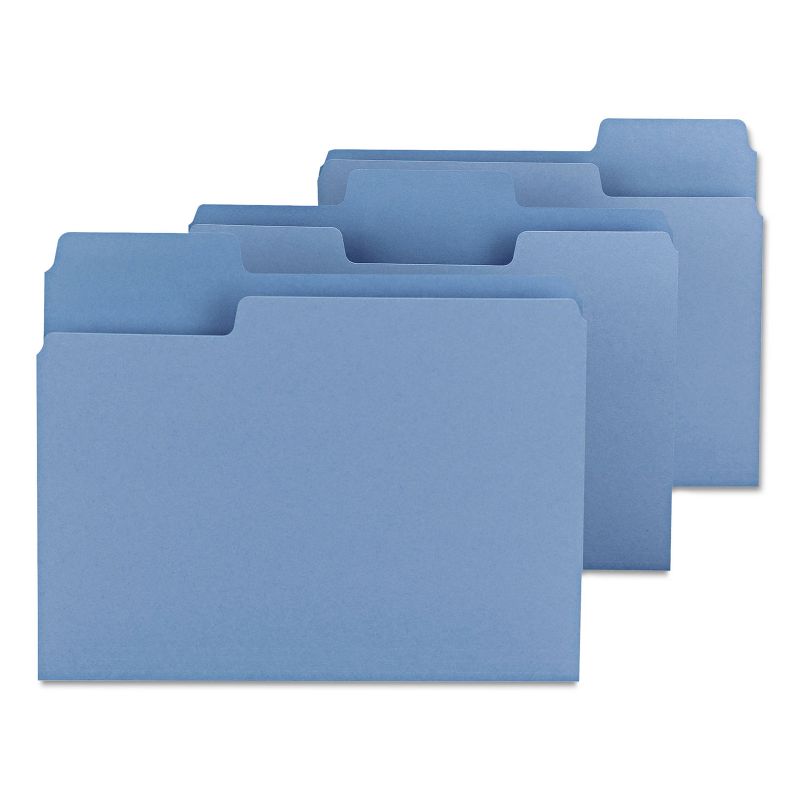 Smead SuperTab Colored File Folders 1/3 Cut Letter Blue 100/Box 11986, 3 of 10