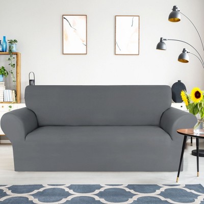 PiccoCasa Armchair Cover Stretch Sofa Couch Slipcover Light Gray Sofa 1 Pc