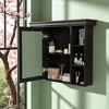 35'' x 28'' Wall Mounted Bathroom Medicine Cabinet with Mirror Door, Modern Storage Cabinet with 6 Open Shelves - 4 of 4
