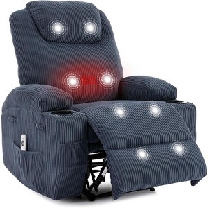 Massage Rocker Recliner Chair with Heat and Vibration Ergonomic Rocking Lounge Chair for Living Room - 1 of 4