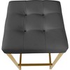 Meridian Furniture,Nicola Grey Vegan Leather Stool, Set of 2 - 3 of 4