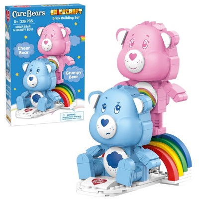 Brickcraft Care Bears Cheer Bear & Grumpy Bear Brick Building Kit, 336 Pieces