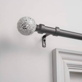 Exclusive Home White Mosaic Curtain Rod