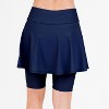 Calypsa Women's Flared Mid-Thigh Swim Skirt With Bike Shorts - 2 of 4