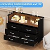 Jojoka 6/8 Drawer Dresser for Bedroom, Wide Wood Chest of Drawers with Storage, TV Stand Dresser for Living Room, Entryway, or Hallway - 4 of 4