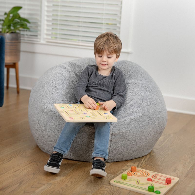 Flash Furniture Small Bean Bag Chair for Kids and Teens, 3 of 10