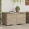 Garden Storage Cabinet Grey PE Rattan, Powder-Coated Steel  vidaXL - 3 of 4