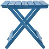 CAVINAS Foldable Square Patio Table,Solid Wood Outdoor Side Table,Space-Saving End Table for Backyard,Balcony,Garden,Blue - 2 of 4