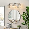 POWLIG 22" 3-Light Chrome Vanity Light with Crystal Shades - Modern Dimmable Bathroom Lighting - 3 of 4