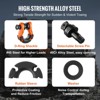 VEVOR 3/4" D-Ring Shackle, 2 Pack Alloy Steel Shackles 66139 lbs (30 Ton) Break Strength with 7/8" Screw Pin, Isolators & Washers - 4 of 4