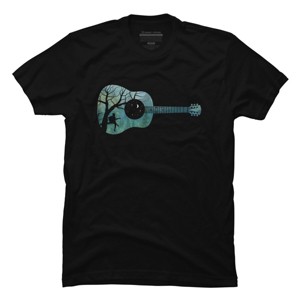 Men's Design By Humans All I Need is My Music and a Starry Night By Maryedenoa T-Shirt - 1 of 2
