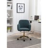 TOBILI Modern Fabric Material Adjustable Height 360 Revolving Home Office Chair With Gold Metal Legs And Universal Wheel For Indoor - 2 of 4