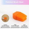 Unique Bargains Flexible Heat Resistant Non-stick Cooking Baking Tool Silicone Brush Orange 2 Pcs - 3 of 3