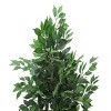 GlasFlength Artificial Plants Artificial Rubber Tree Artificial Ficus Tree Faux Plants for Indoor Home Decoration, Green, 32"*32"*58" - 4 of 4