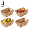 mDesign Woven Hyacinth Nesting Kitchen Storage Basket Bins - image 2 of 4