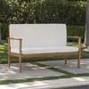 Outdoor Loveseat With Soft Cushions, Patio Acacia Wood Bench With Water Resistant Fabric,55.25'' x 25.25'' x 33.50''(4.60*2.10*2.79ft) - 3 of 4