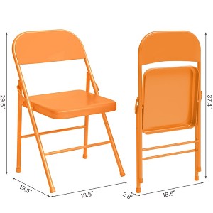 8 Pack Folding Dining Chairs, Portable Dining Chair with Metal Legs, Commercial Foldable Chairs for Home Office Party, Hold Up to 350 LBS - 1 of 4