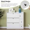 MAYEERTY Versatile Tipping Bucket Shoe Cabinet, 3 Flip Drawers Pull-down Seat Entryway Organizer, White - 3 of 4