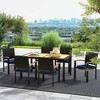 Resenkos 7-Piece Patio Dining Furniture, Outdoor Sectional Furniture, Cushions, PE Rattan, Black - 3 of 4